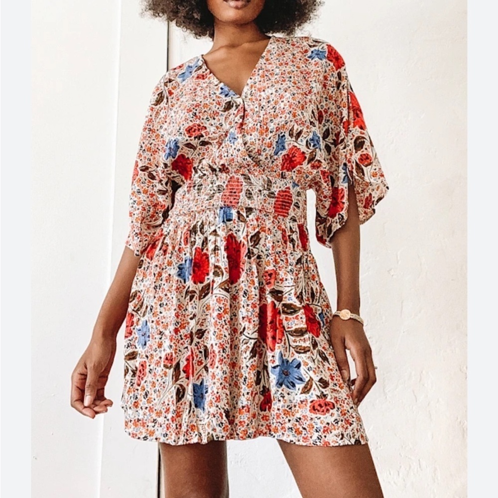 O'Neill amaze Floral shorts and wide sleeve Jumpsuit romper - Picture 3 of 13